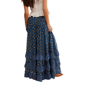 Free People One Brynn Printed Maxi Skirt